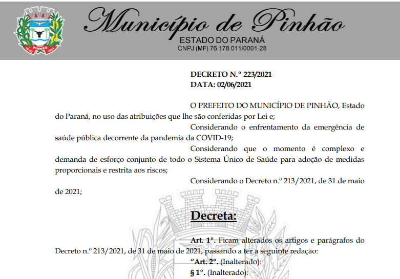 Novo decreto